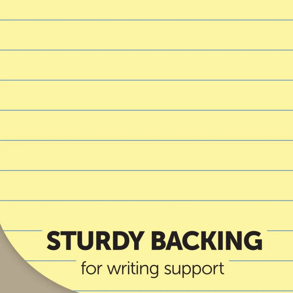 Glue-Top Legal Pads, 8-1/2" x 11", Legal Ruled, 50 Sheets, Canary, Pack Of 12 Pads