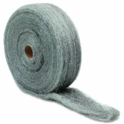 GMT Industrial-Quality Steel Wool Reel, #3 Coarse, 5 lb Reel, Steel Gray, 6/Carton
