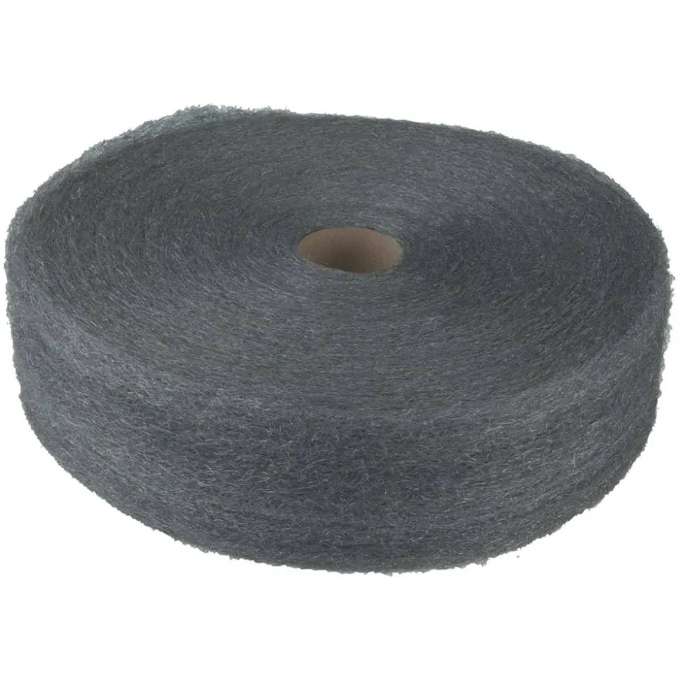 GMT Industrial-Quality Steel Wool Reel, #3 Coarse, 5 lb Reel, Steel Gray, 6/Carton