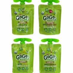 GoGo Squeez Fruit On The Go, Variety Applesauce, 3.2 oz Pouch, 20/Carton