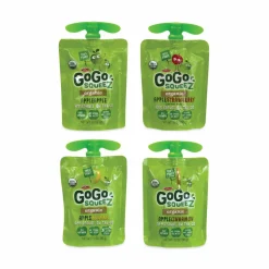 GoGo Squeez Fruit On The Go, Variety Applesauce, 3.2 oz Pouch, 20/Carton