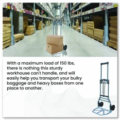 GoGreen Power Luggage Cart ,150 lbs Capacity, 40 x 15.25 x 16.5, Gray