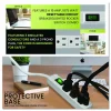 GoGreen Power 3 Outlet Power Strip, 2.5 ft Cord, White, 3/Pack