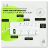 GoGreen Power 8 Outlet Surge Protector, 6 ft Cord, 750 J, White