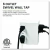 GoGreen Power 6 Outlet Swivel Wall Tap, White
