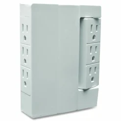 GoGreen Power 6 Outlet Swivel Wall Tap, White