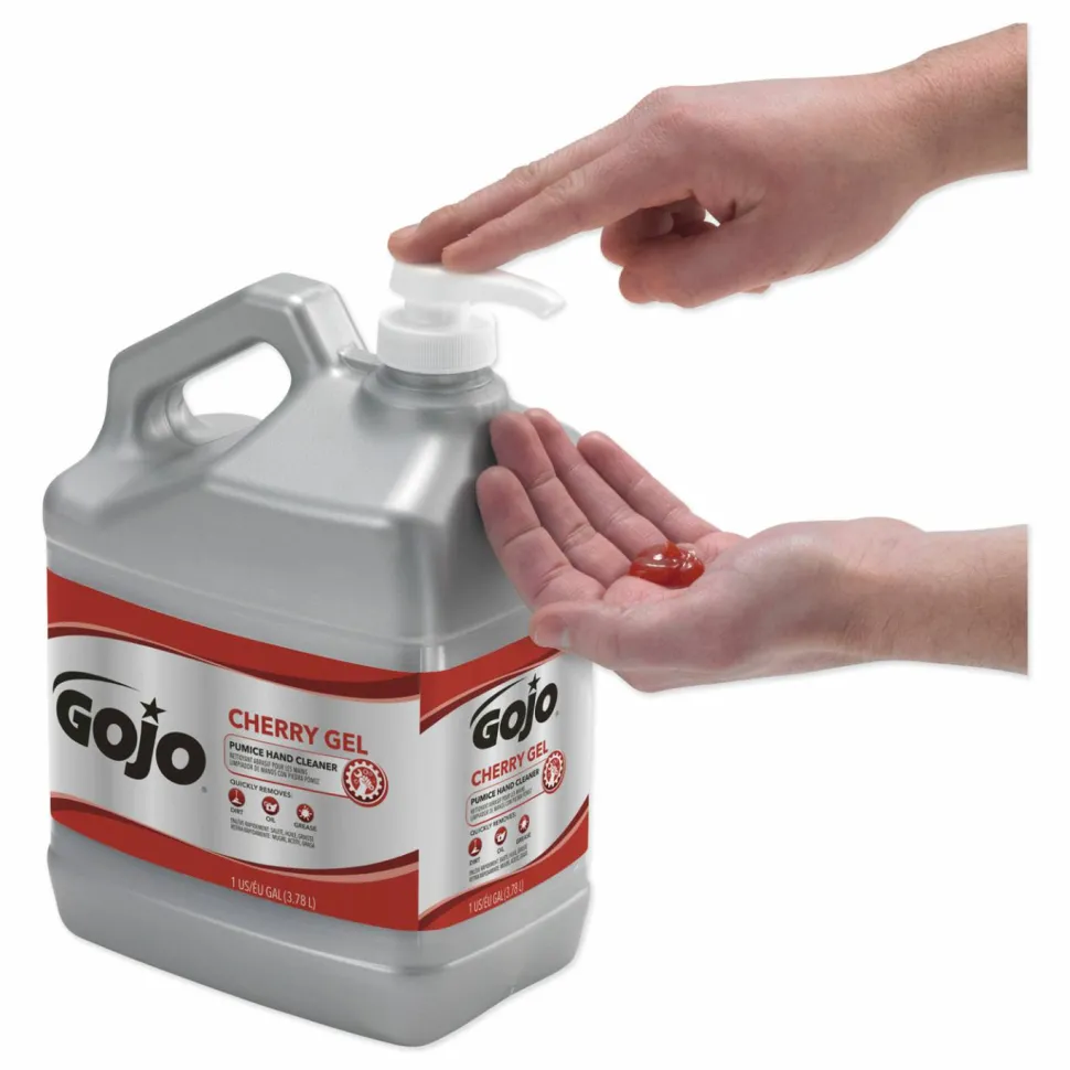 GOJO Cherry Gel Pumice Hand Cleaner, Cherry Scent, 1 gal