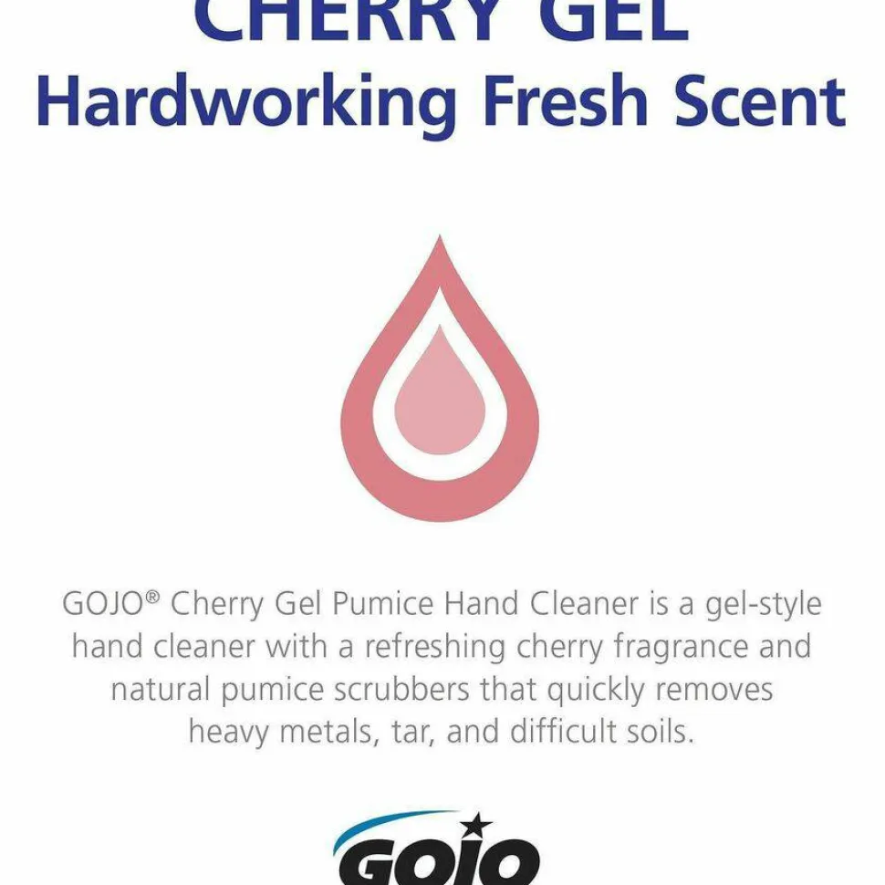 GOJO Cherry Gel Pumice Hand Cleaner, Cherry Scent, 1 gal