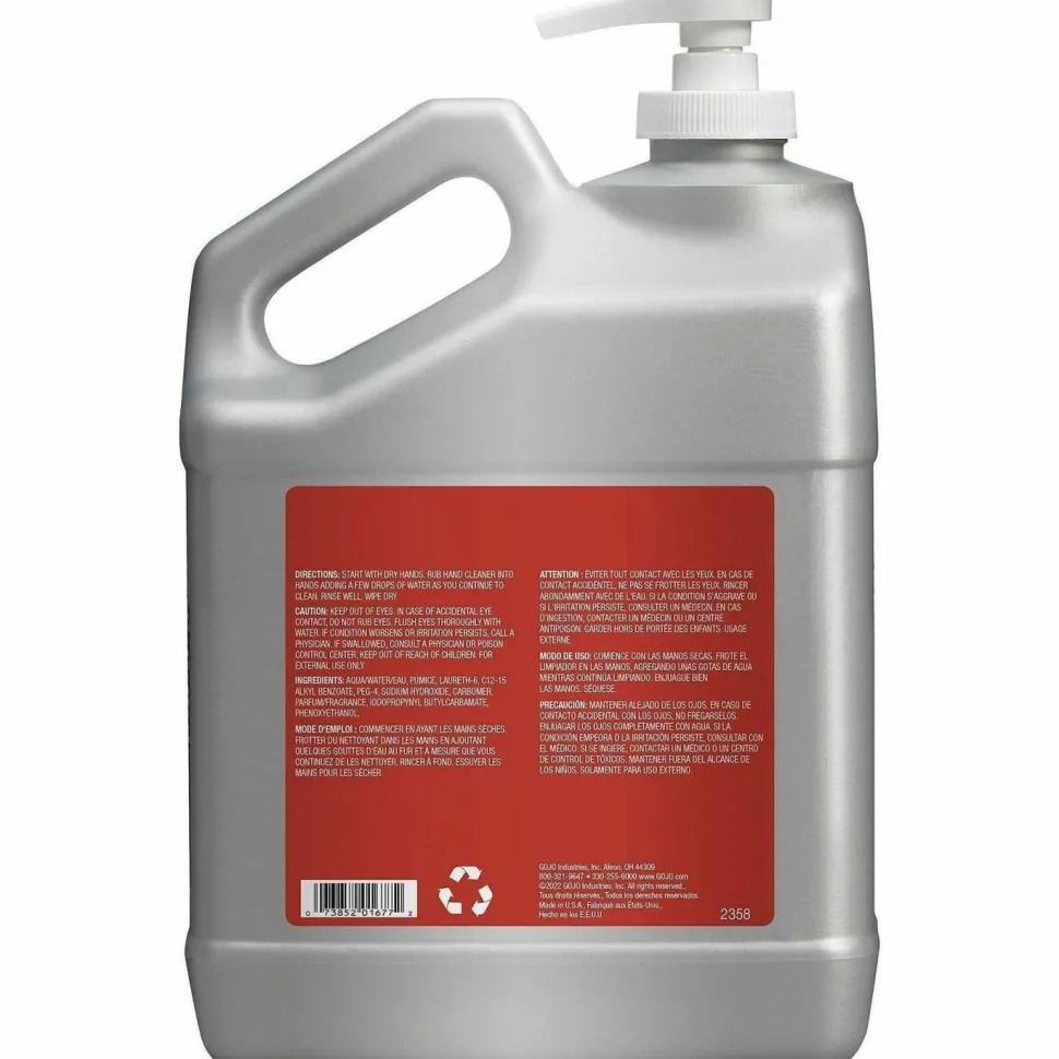 GOJO Cherry Gel Pumice Hand Cleaner, Cherry Scent, 1 gal