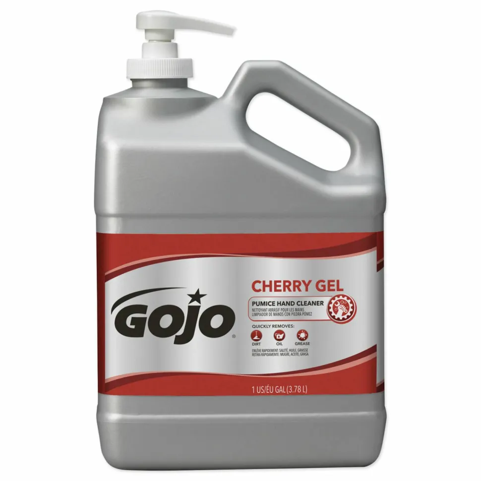 GOJO Cherry Gel Pumice Hand Cleaner, Cherry Scent, 1 gal