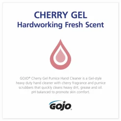GOJO Cherry Gel Pumice Hand Cleaner, Cherry Scent, 1 gal