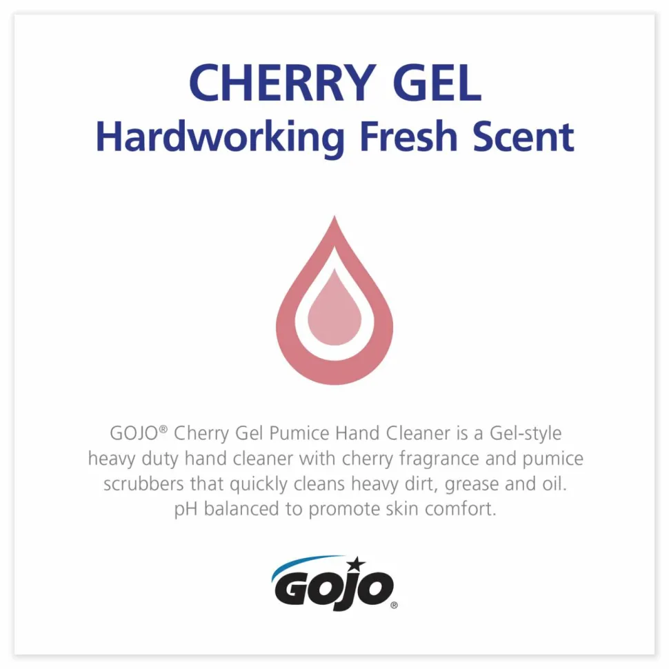 GOJO Cherry Gel Pumice Hand Cleaner, Cherry Scent, 1 gal
