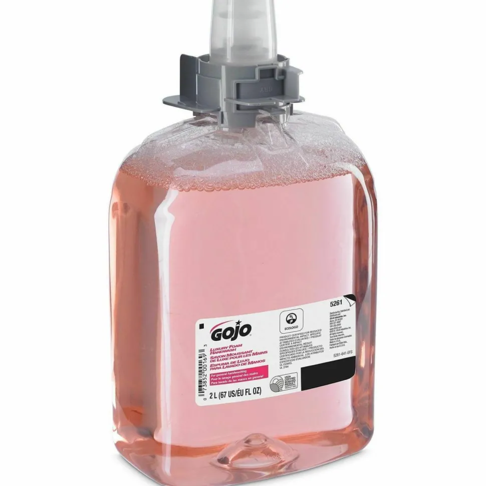 GOJO FMX-20 Luxury Foam Hand Soap, Cranberry Scent, 67.6 Oz, Carton Of 2 Refills