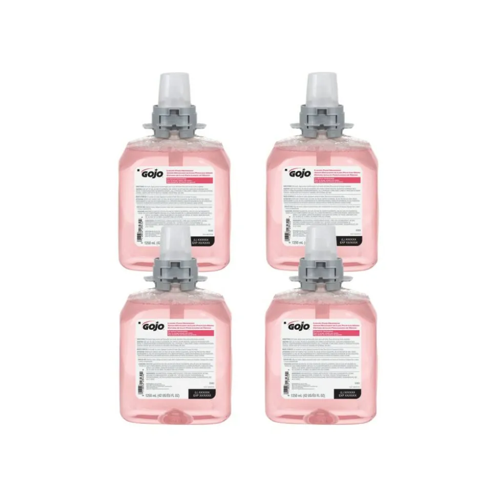 GOJO FMX-12 Luxury Foam Hand Wash Soap, Cranberry Scent, 42.27 Oz, Carton Of 4 Bottles