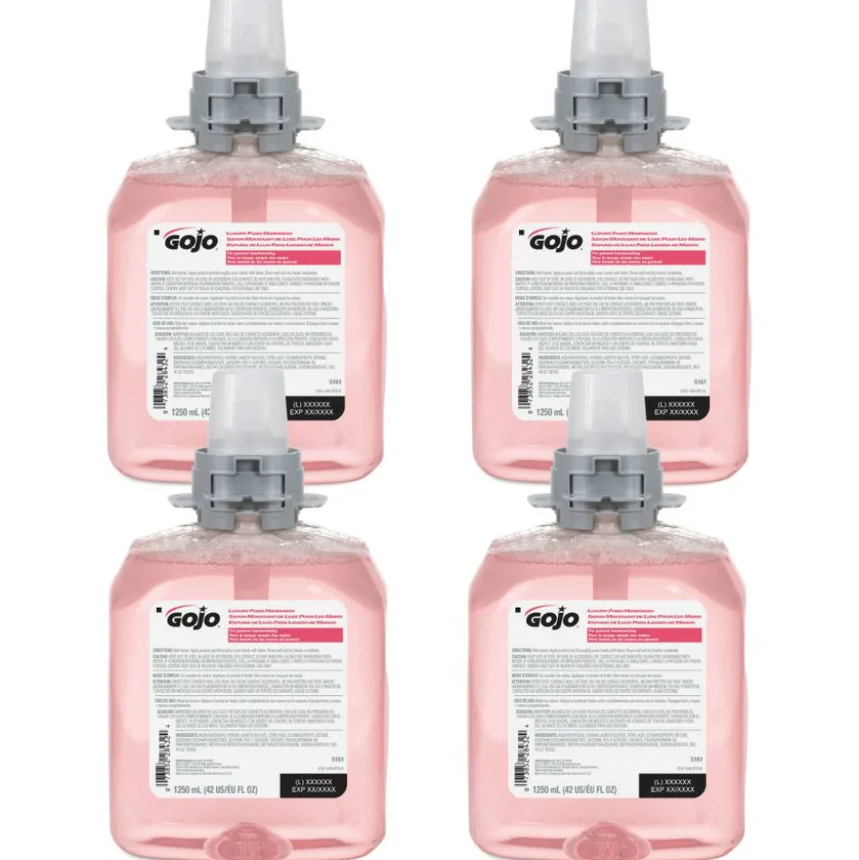 GOJO FMX-12 Luxury Foam Hand Wash Soap, Cranberry Scent, 42.27 Oz, Carton Of 4 Bottles