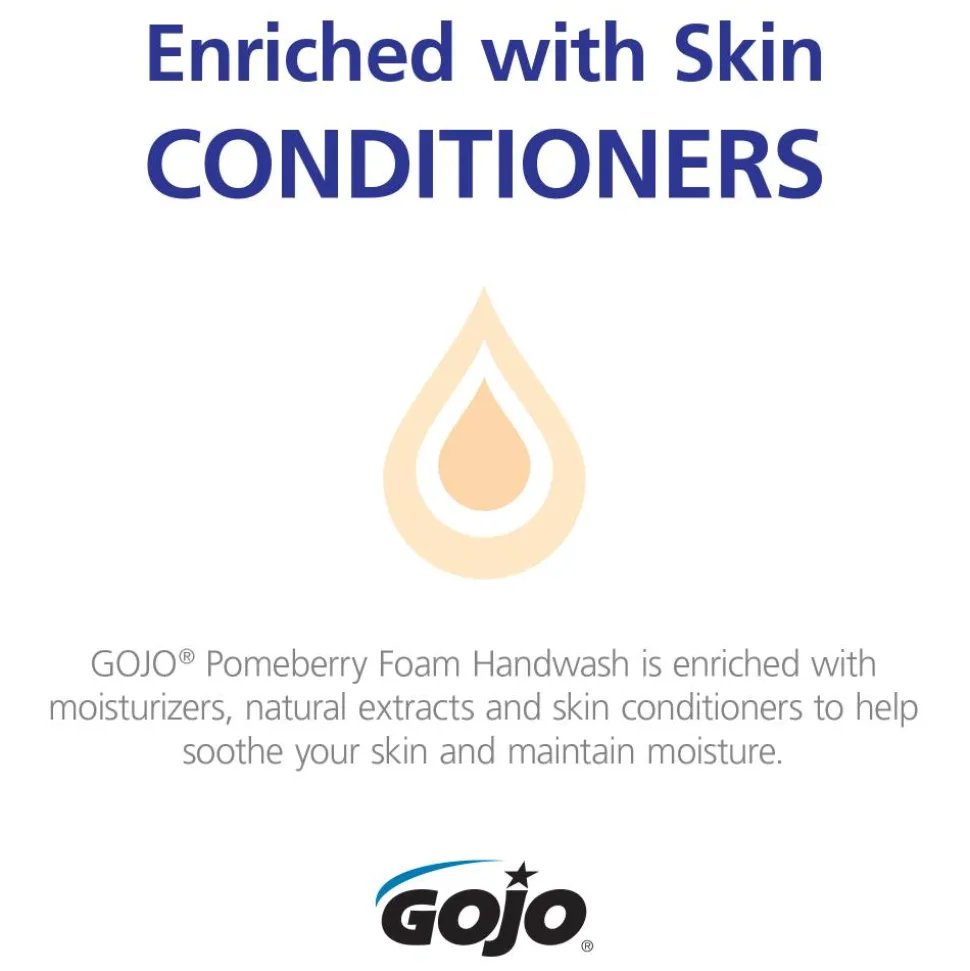 GOJO Pomeberry Foam Handwash Refill, For LTX-12 Dispenser, Pomegranate Scent, 1,200 mL, 2/Carton