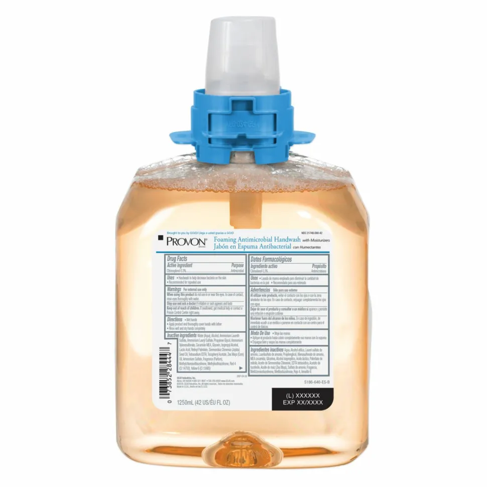 GOJO PROVON Antimicrobial Moisturizing Foam Hand Wash Soap, Fruit Scent, 1.25L, Carton of 4 Bottles