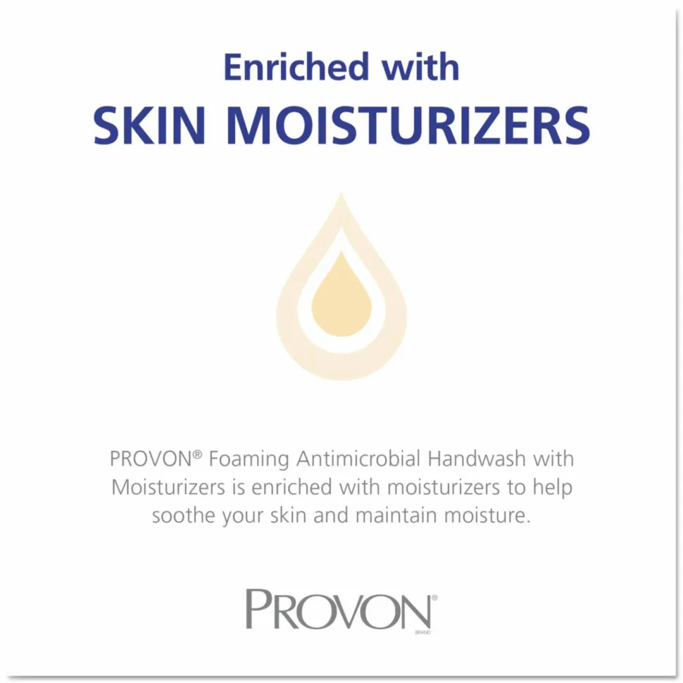 GOJO PROVON Antimicrobial Moisturizing Foam Hand Wash Soap, Fruit Scent, 1.25L, Carton of 4 Bottles