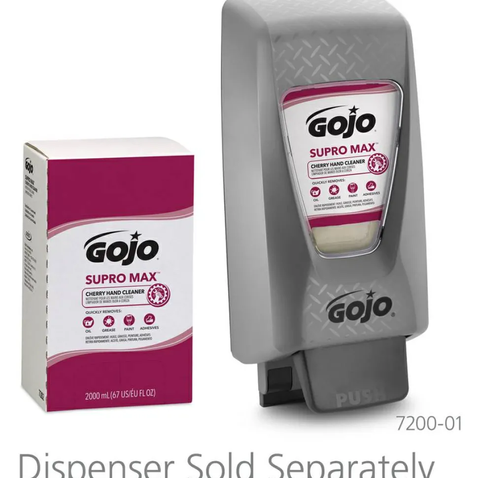 GOJO SUPRO MAX Heavy Duty Hand Cleaner, Refill for GOJO PRO TDX 2000 Dispenser, Cherry Fragrance, 2,000 mL, 4/Carton