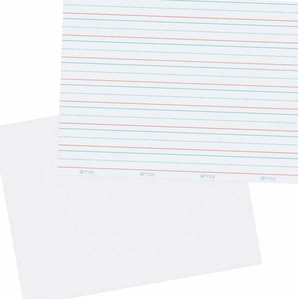 GoWrite! Dry-Erase Double-Sided Learning Boards, 11" x 8 1/4", White, Pack Of 30