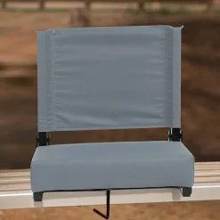 Grandstand Comfort Seats by Flash - 500 lb. Rated Lightweight Stadium Chair with Handle & Ultra-Padded Seat, Hunter Green