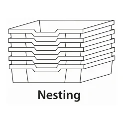 Gratnells Deep F2 Tray Jet Black (21) Pack of 6