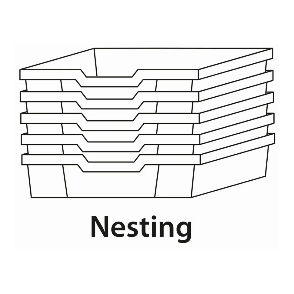 Gratnells Deep F2 Tray Jet Black (21) Pack of 6