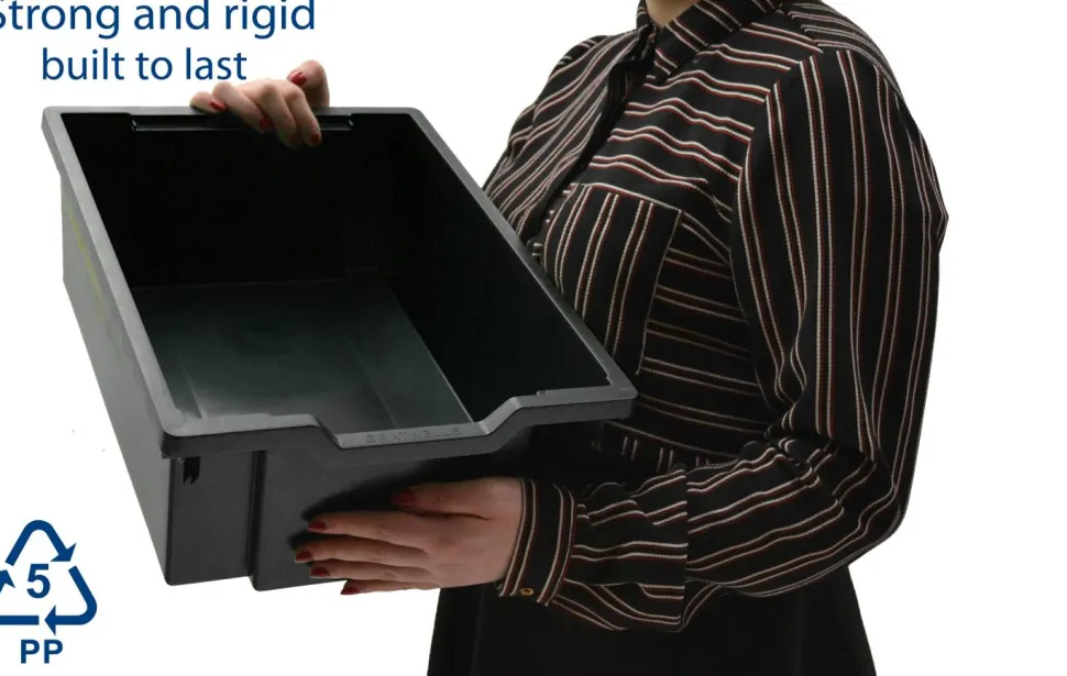 Gratnells Deep F2 Tray Jet Black (21) Pack of 6