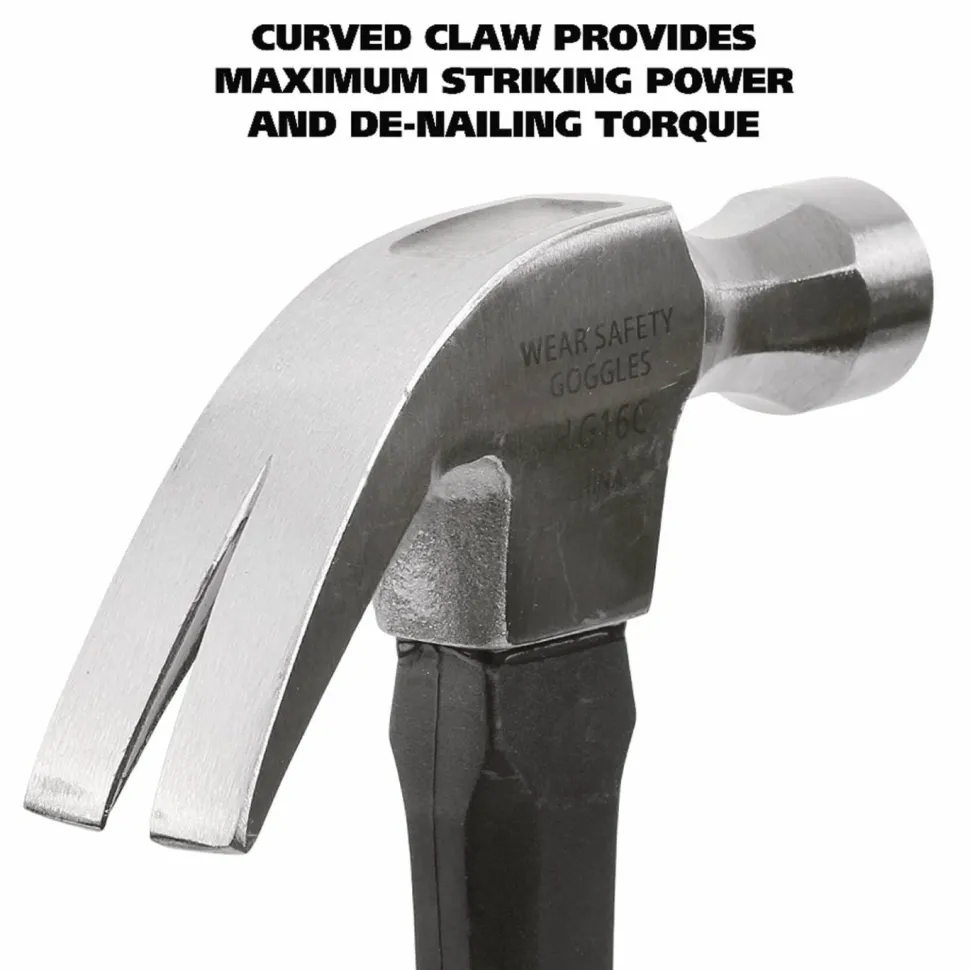 Great Neck 16 oz Claw Hammer with High-Visibility Orange Fiberglass Handle