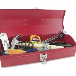 Great Neck 16 Piece Light-Duty Tool Box Set, Red