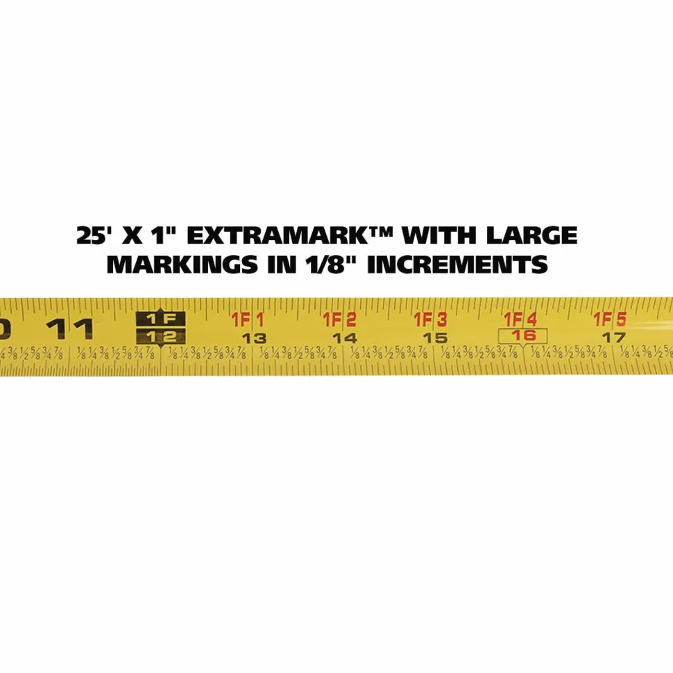 Great Neck ExtraMark Power Tape, 1" x 25 ft, Steel, Orange/Black