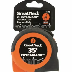 Great Neck ExtraMark Tape Measure, 1" x 35 ft, Steel, Orange/Black