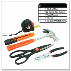 Great Neck Homeowner's 39-Piece Tool Set, 12.38" x 3" x 7.25" Carry Case