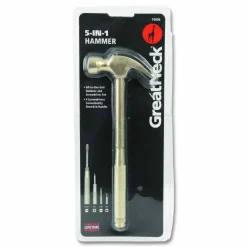 Great Neck 5-in-1 Carpenter's Hammer with Nesting Handle Containing Four Screwdrivers, 6.5