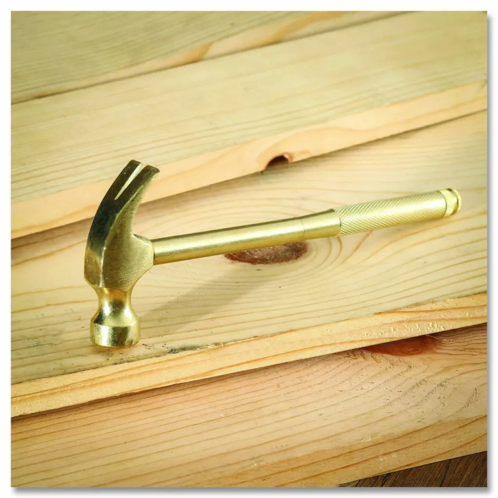 Great Neck 5-in-1 Carpenter's Hammer with Nesting Handle Containing Four Screwdrivers, 6.5" Long Gold Handle