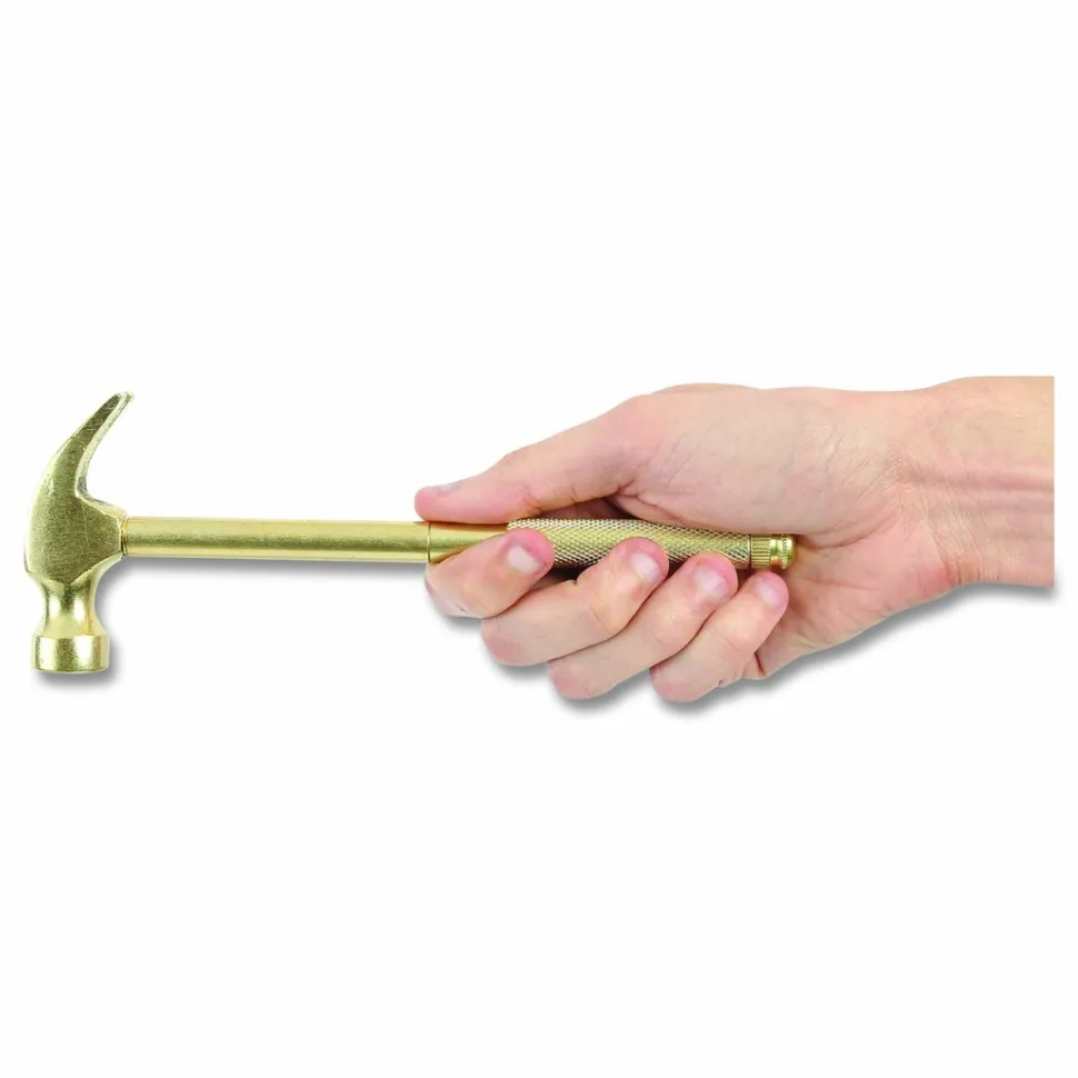 Great Neck 5-in-1 Carpenter's Hammer with Nesting Handle Containing Four Screwdrivers, 6.5" Long Gold Handle