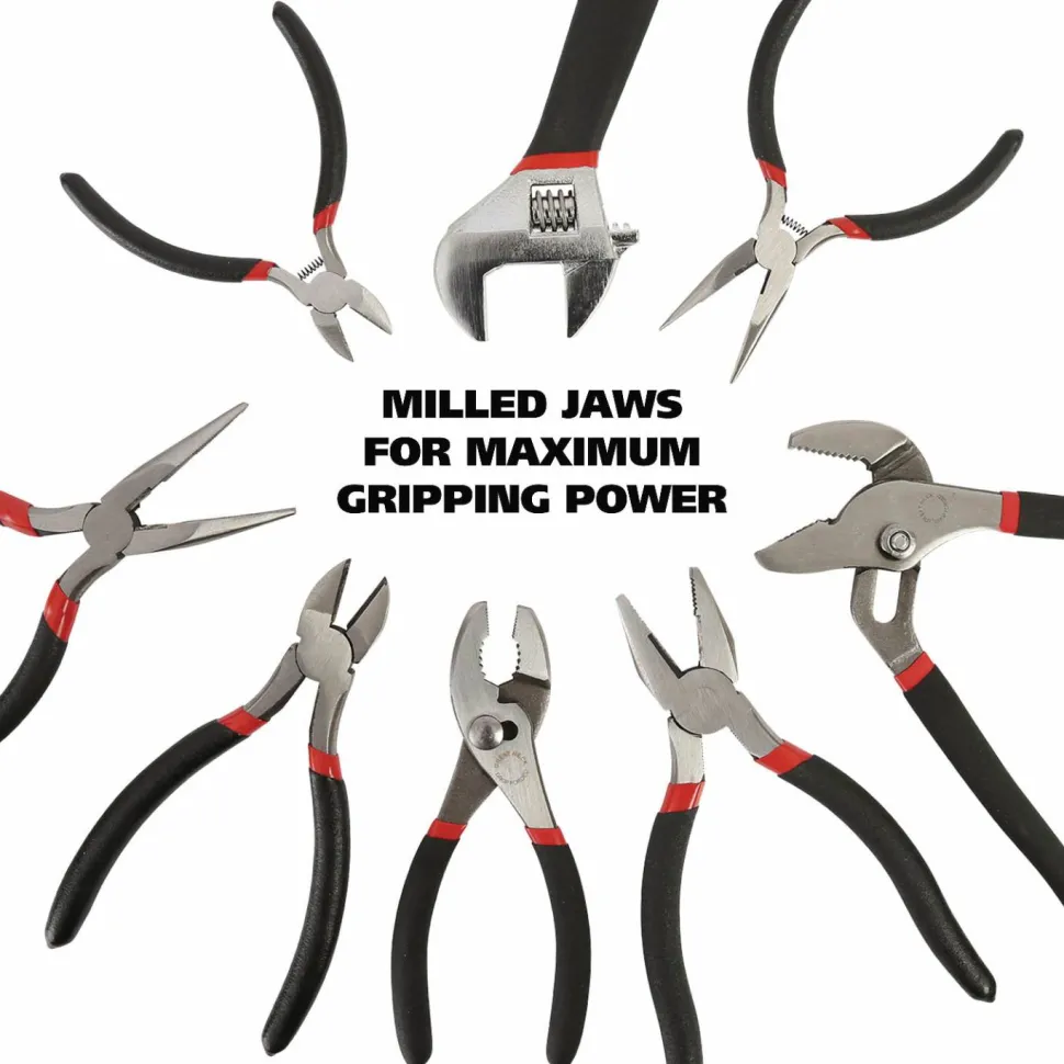 Great Neck 8-Piece Steel Pliers and Wrench Tool Set