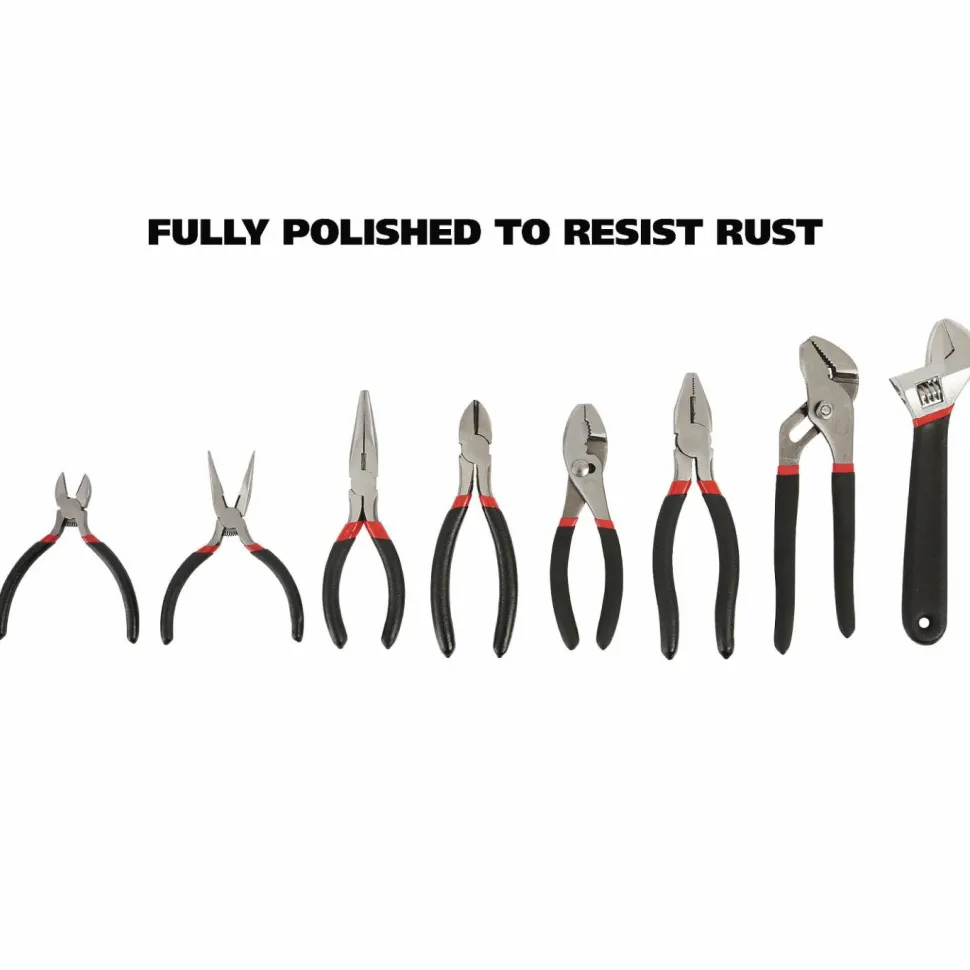 Great Neck 8-Piece Steel Pliers and Wrench Tool Set