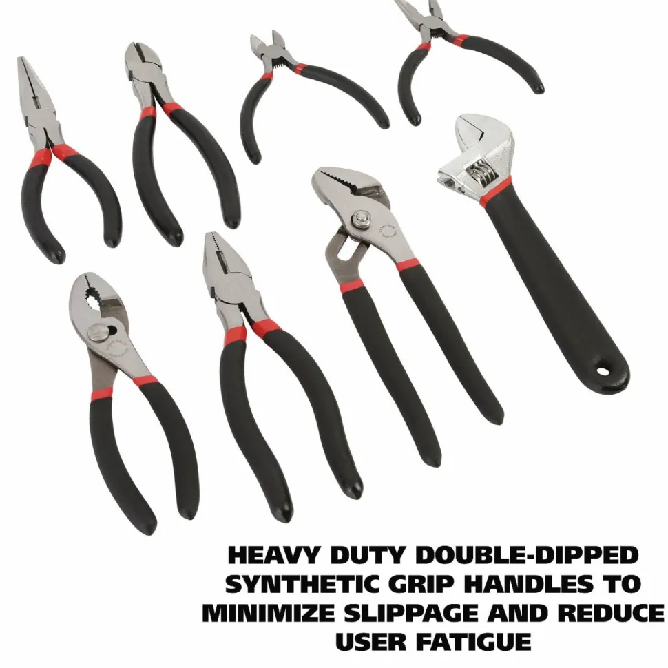 Great Neck 8-Piece Steel Pliers and Wrench Tool Set