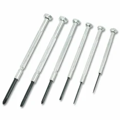 Great Neck Precision Screwdriver Set, Six-Piece, Phillips/Slotted, Assorted Lengths, Polished Steel Handles