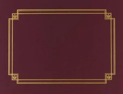Great Papers! Certificate Cover Linen, Burgundy with Gold Foil, 12" x 9.375"(folded), Die-Cuts for 8.5" x 11" Documents , 3 Covers