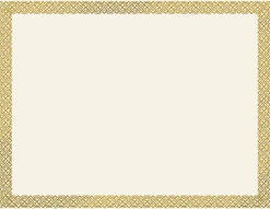 Great Papers! Certificate Gold Foil Braided, Ivory, 8.5" x 11", Printer Compatible, 15 sheets