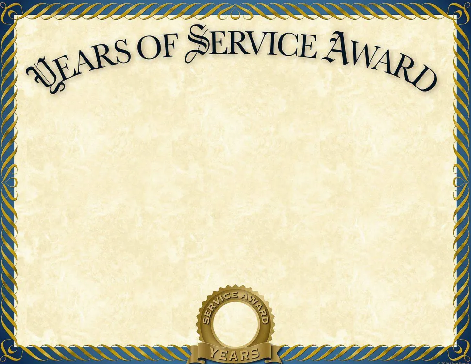 Great Papers! Certificate Gold Foil, Years of Service, 8.5" x 11", Printer Compatible, 20 sheets