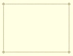 Great Papers! Certificate Gold Foil, Corner Tiles, Ivory, 8.5" x 11", Printer Compatible, 12 sheets