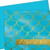 Great Papers! Note Card and Envelopes, Thank You, Mermaid with Gold Foil, 4.875" x 3.375"(folded), 50 count
