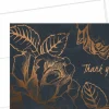 Great Papers! Note Card and White Envelopes, Thank You, Flower Copper Foil, 4.875" x 3.375"(folded), 50 count