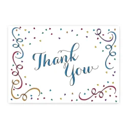 Great Papers! Party Elements Thank You Note Card and Envelope, 4.875" x 3.375" (folded), 20 count (2013332PK2)