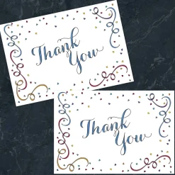Great Papers! Party Elements Thank You Note Card and Envelope, 4.875