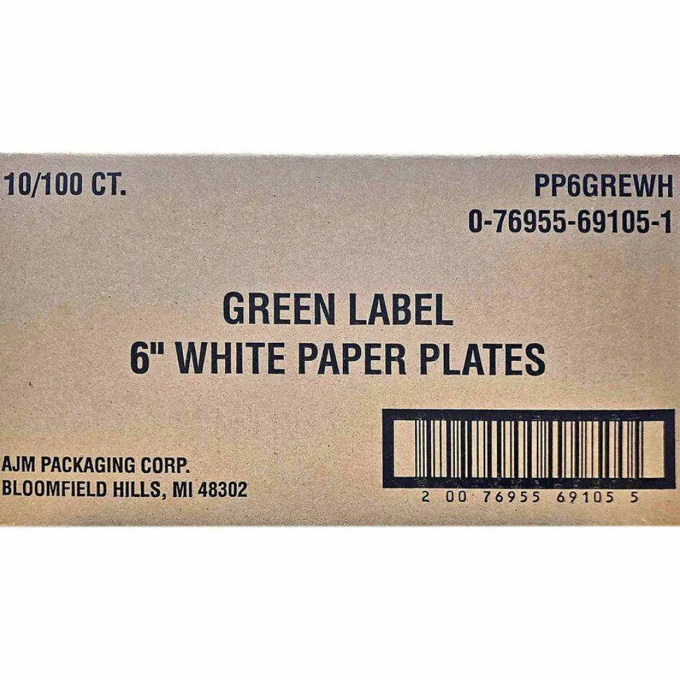 Green Label 9" Green Label Economy Paper Plates