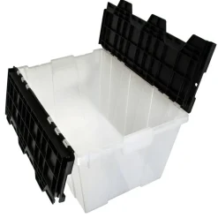 Greenmade Flip-Top Lid Tote, 12 Gallons, Black/Frost